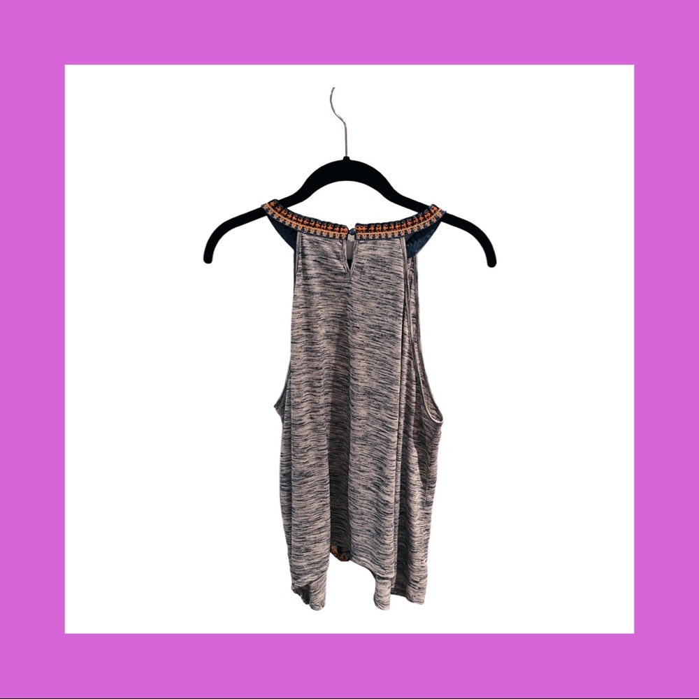 Colorful THML Embroidered High-Neck Tank - Picture 2 of 4